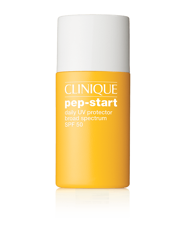 Clinique Pep-Start™ Daily UV Protector Broad Spectrum SPF 50, Ultra-lightweight sunscreen and universal perfecting tint in one.