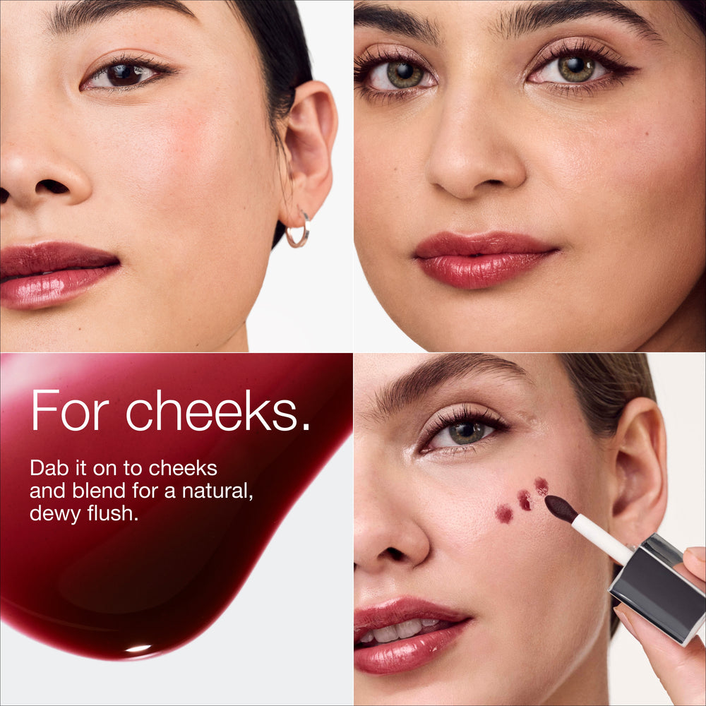 Clinique Pop™ Lip + Cheek Oil in Black Honey, Pink Honey and Nude Honey, 7.0 ml, Black Honey, Alt