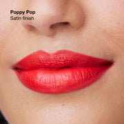 Clinique Pop™ Longwear Lipstick, 3.9 g, Poppy Pop, Model, medium