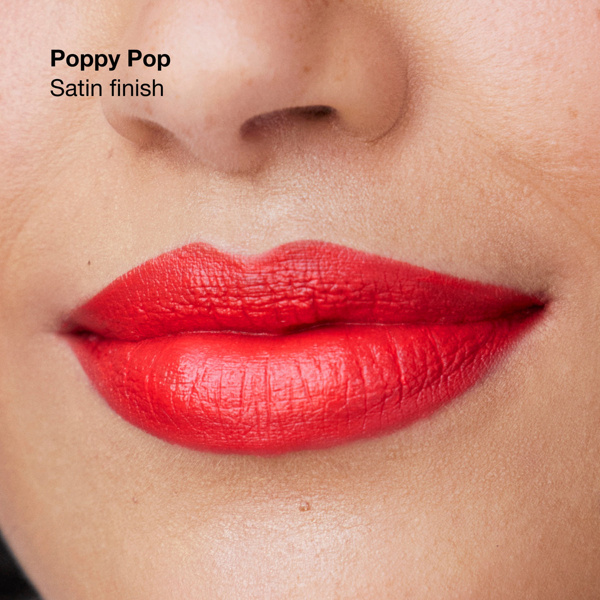 Clinique Pop™ Longwear Lipstick, 3.9 g, Poppy Pop, Model, medium