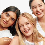 Clinique Pop™ Lip + Cheek Oil in Black Honey, Pink Honey and Nude Honey, 7.0 ml, Nude Honey, Model, multiple