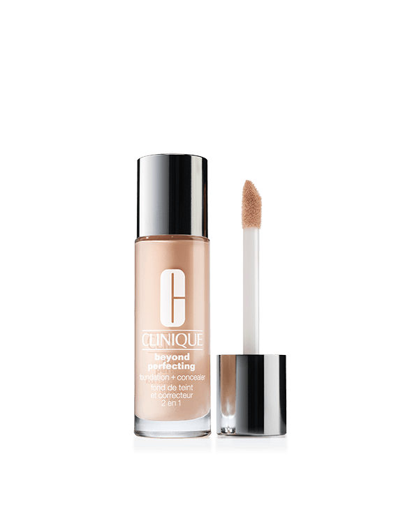 Beyond Perfecting™ Foundation + Concealer, A foundation-and-concealer in one for a natural look that lasts 24 hours.
