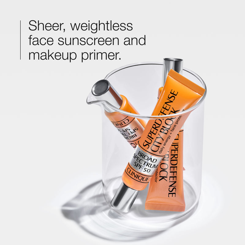 Superdefense™ City Block Broad Spectrum SPF 50 Daily Energy + Face Protector