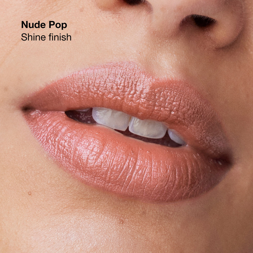 Clinique Pop™ Longwear Lipstick, 3.9 g, Nude Pop, Model, medium