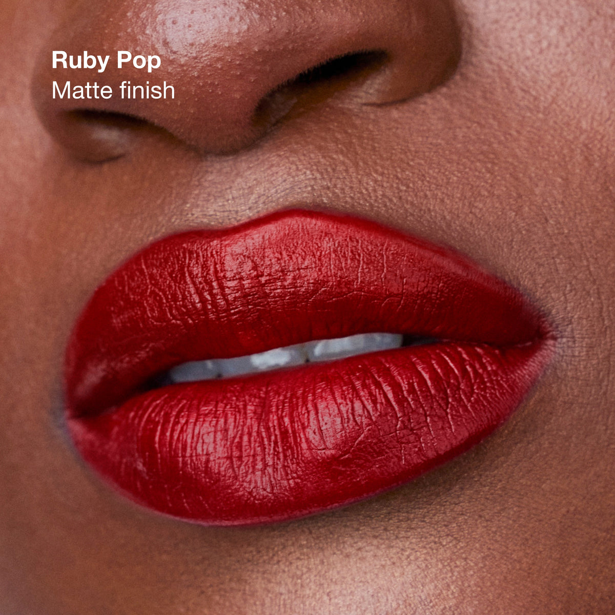 Clinique Pop™ Longwear Lipstick, 3.9 g, Ruby Pop, Model, deep