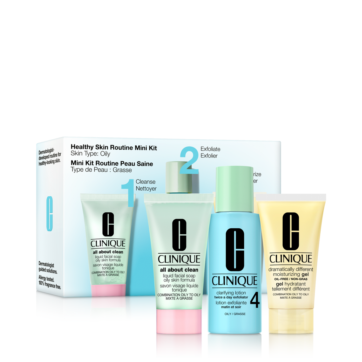 Healthy Skin Routine: Mini 3-Step Kit For Oily Skin, Product Shot