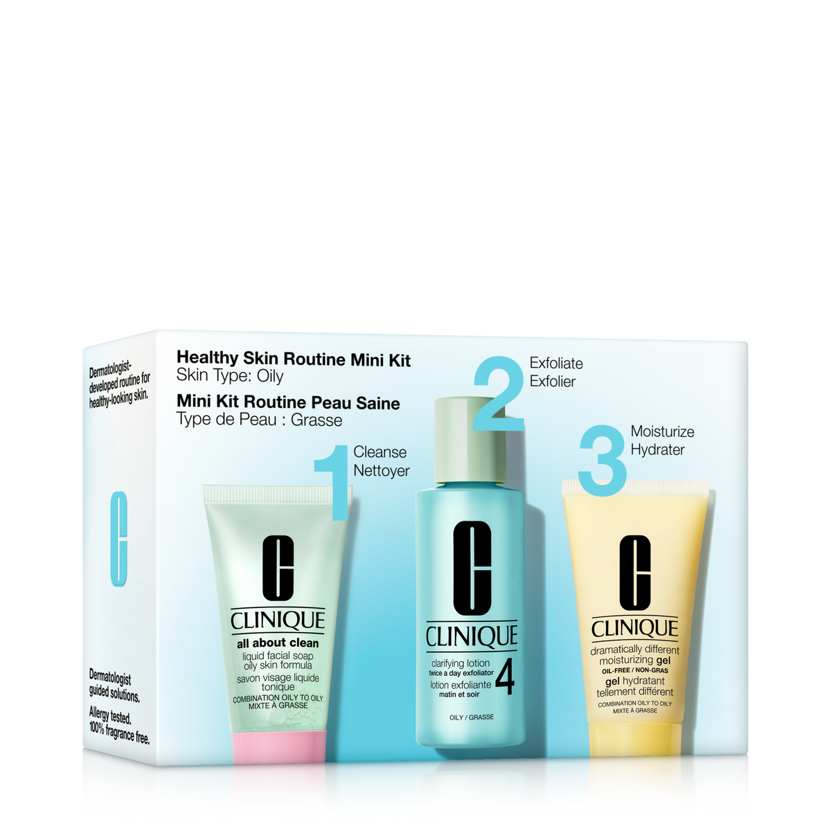 Healthy Skin Routine: Mini 3-Step Kit For Oily Skin, Product Shot