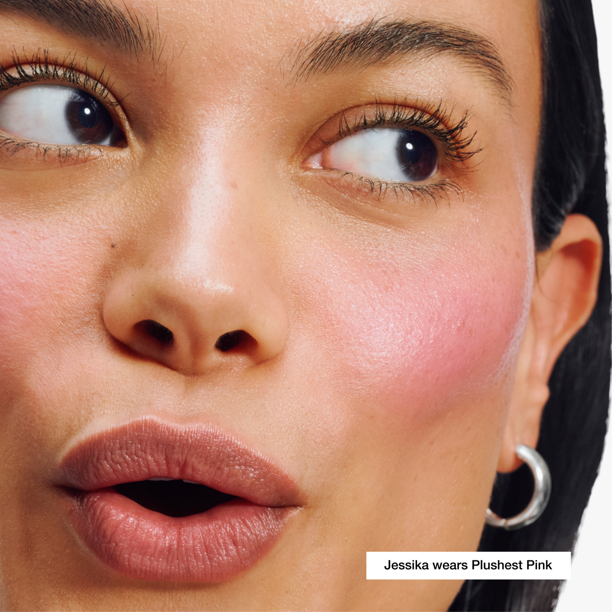 Chubby Stick™ Moisturizing Lip Color Balm, 3.0 g, Plushest Pink, Model, medium