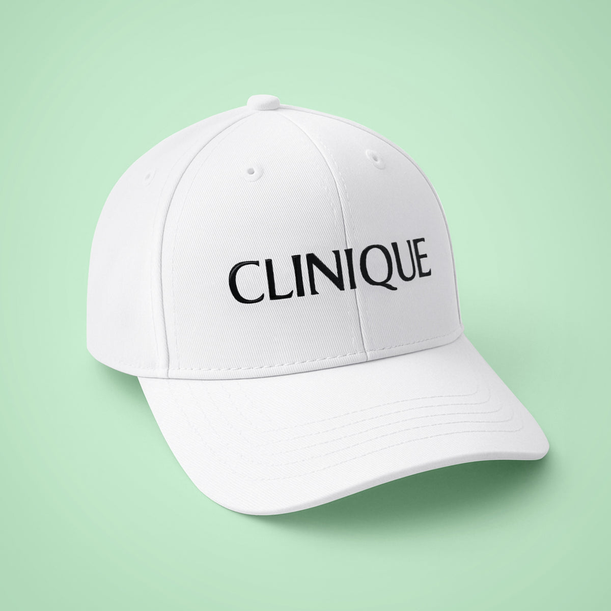 Limited Edition Clinique Baseball Cap in White, Product Shot