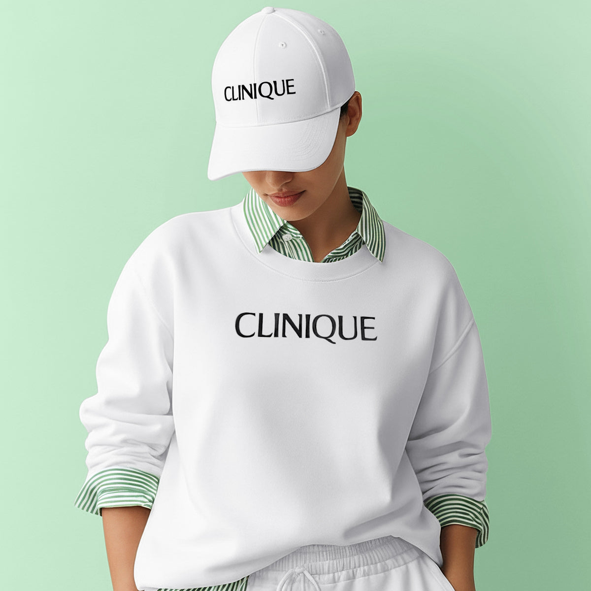 Limited Edition Clinique Baseball Cap in White, Alt