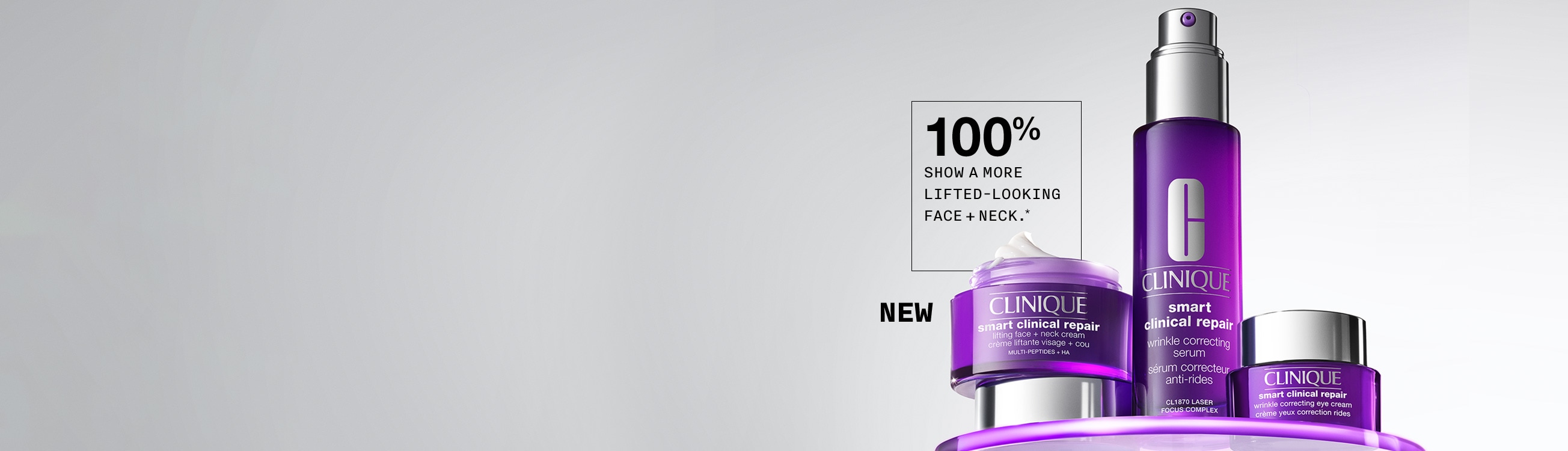 NEW. 100% SHOW A MORE LIFTED-LOOKING FACE + NECK.*