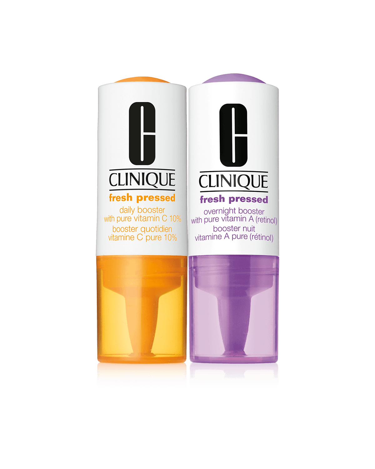 Clinique Fresh Pressed Clinical™ Daily + Overnight Boosters with Pure Vitamins C 10% + A (Retinol)