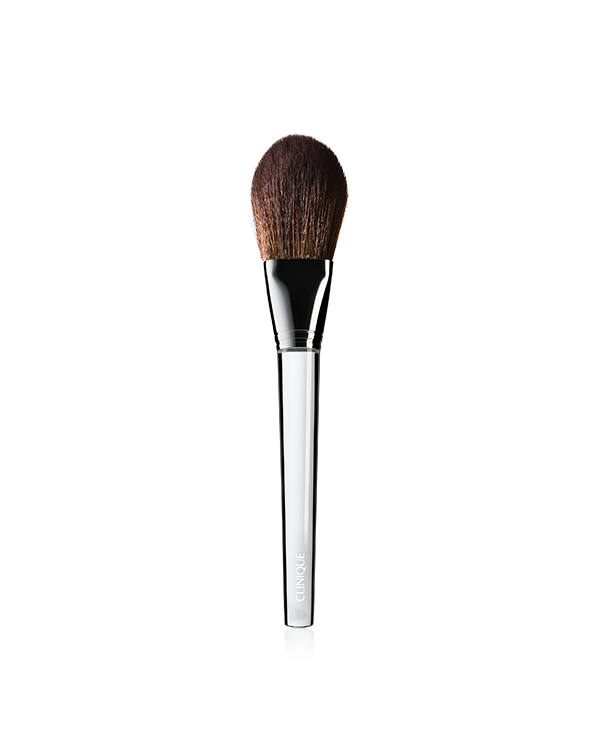 Powder Brush, Large, plush, face brush dusts on loose or pressed powder for smooth, even application.