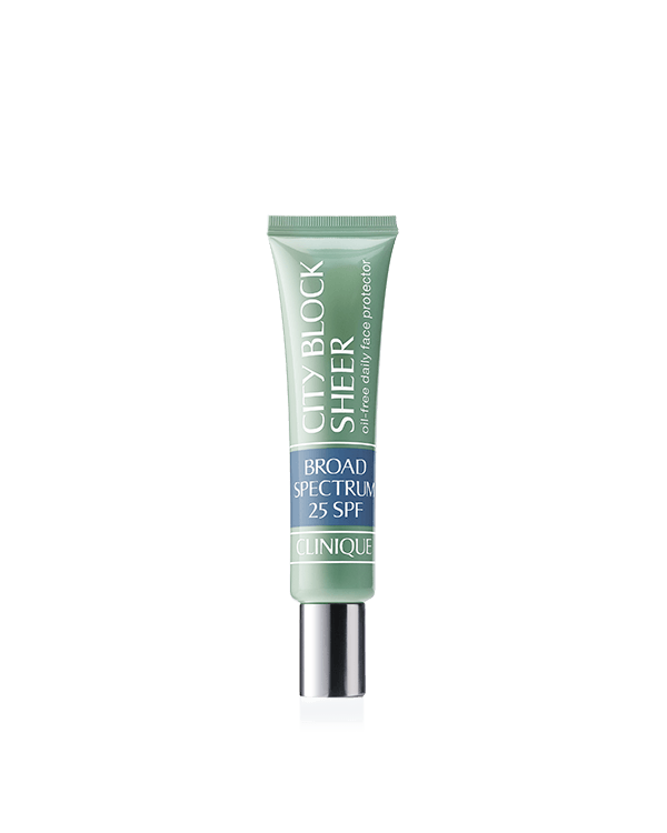 City Block&amp;trade; Sheer Oil-Free Daily Face Protector Broad Spectrum SPF 25, Sheer UVA/UVB daily sun protection with no chemical sunscreens.