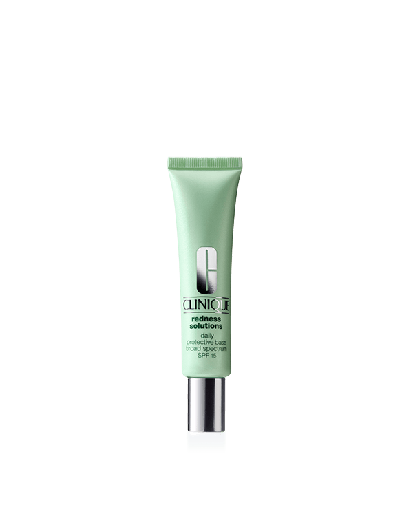 Redness Solutions Daily Protective Base Broad Spectrum SPF 15, Oil-free makeup primer with a sheer green tint that helps visually correct redness.