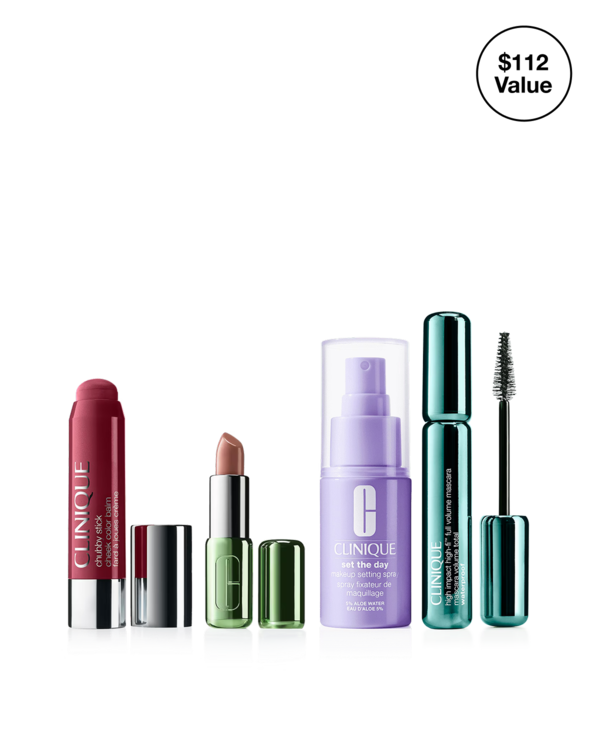 The “I Do” Glow Kit<br><s>$112</s> <span style="color: #ba0000;">$97</span> at checkout, A soft glam makeup edit designed to enhance natural beauty with effortless color and definition.