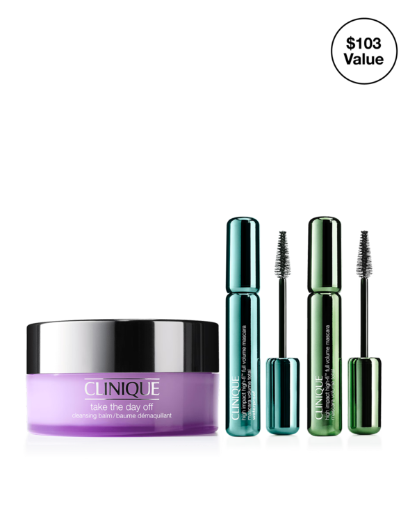 Put it on. Take it Off Bundle<br><s>$103</s> <span style="color: #ba0000;">$89</span> at checkout, A mascara-focused duo built for long days and easy nights.