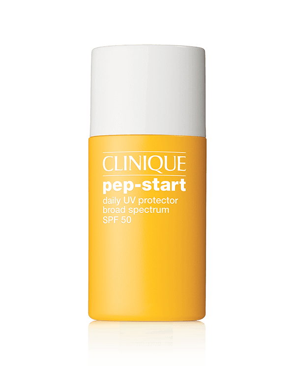 Clinique Pep-Start™ Daily UV Protector Broad Spectrum SPF 50, Ultra-lightweight sunscreen and universal perfecting tint in one.