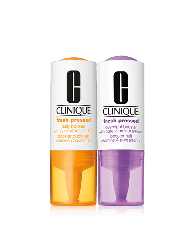 Clinique Fresh Pressed Clinical™ Daily + Overnight Boosters with Pure Vitamins C 10% + A (Retinol)
