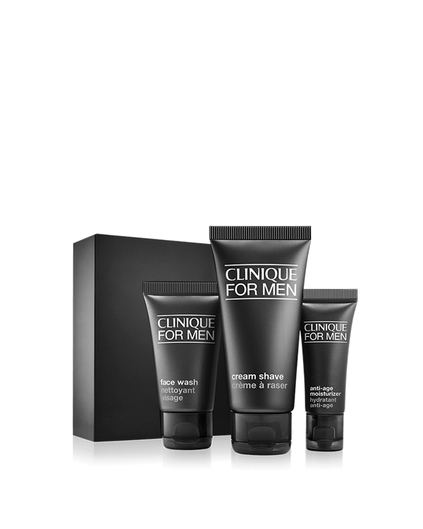 Clinique For Men™ Starter Kit – Daily Age Repair, A travel-friendly trio of daily de-agers for men.