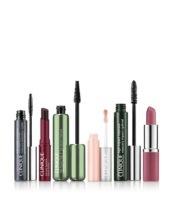 Lash + Lip Duos Makeup Set, A festive set featuring three lash + lip duos—to gift away or keep for yourself. A $137.00 value.