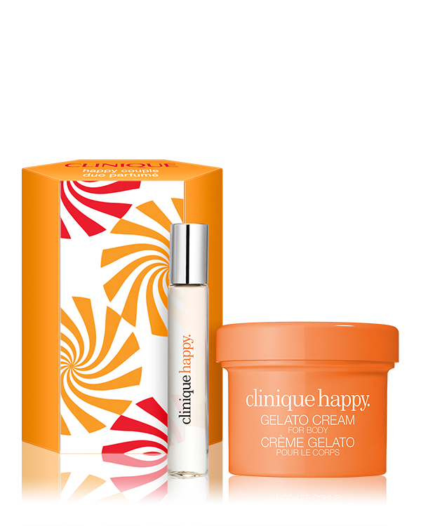 Happy Couple: Fragrance Set, A vibrant duo of our best-selling Clinique Happy™ fragrance in a ready-to-give ornament box.