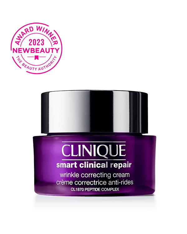 Clinique Smart Clinical Repair™ Wrinkle Correcting Cream, Moisturizer for wrinkles helps strengthen and nourish for smoother, younger-looking skin.