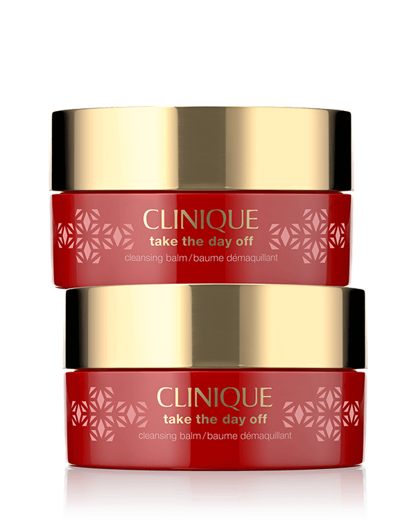 LIMITED-EDITION DUO Take The Day Off™ Cleansing Balm, CLINIQUE.COM EXCLUSIVE. Buy one, get one free. Our #1 makeup remover in a silky balm formula gently dissolves makeup.