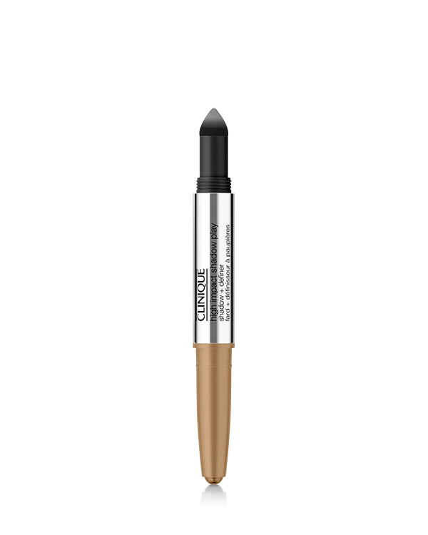 NEW High Impact Shadow Play™ Shadow + Definer, A dual-ended eyeshadow stick for full eye looks in a flash. In 10 perfectly curated shade pairs.