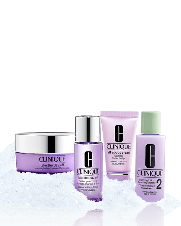 Complete Cleansing Kit, Cleanse, exfoliate, and remove makeup with Clinique’s bestsellers. A $58.00 value.