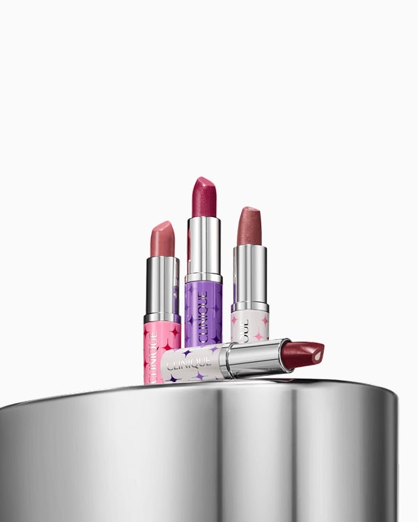 Clinique Kisses: Lipstick Set, A collection of Clinique’s most-loved lipsticks for lip care and lasting color.