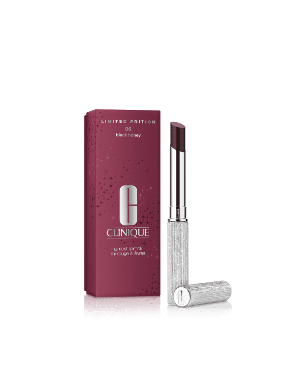 Limited Edition Packaging: Almost Lipstick in Black Honey and Pink Honey, Clinique’s cult classic lip shade, even more iconic in a dazzling limited-edition case designed to show off.
