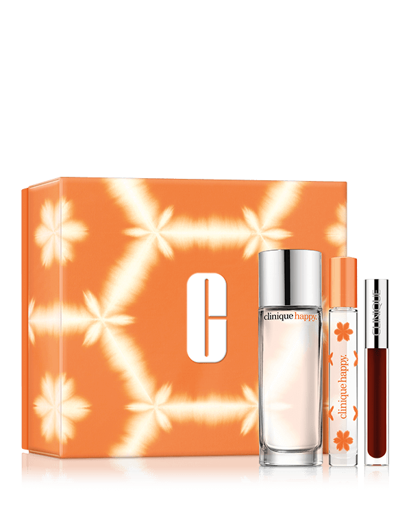 Perfectly Happy Fragrance and Makeup Set, A trio of Perfume and Pop to brighten your day. A $125.00 value.