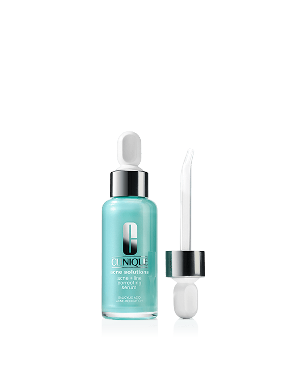 Acne Solutions™ Acne + Line Correcting Serum, Acne serum for adult skins with lines, wrinkles and breakouts.