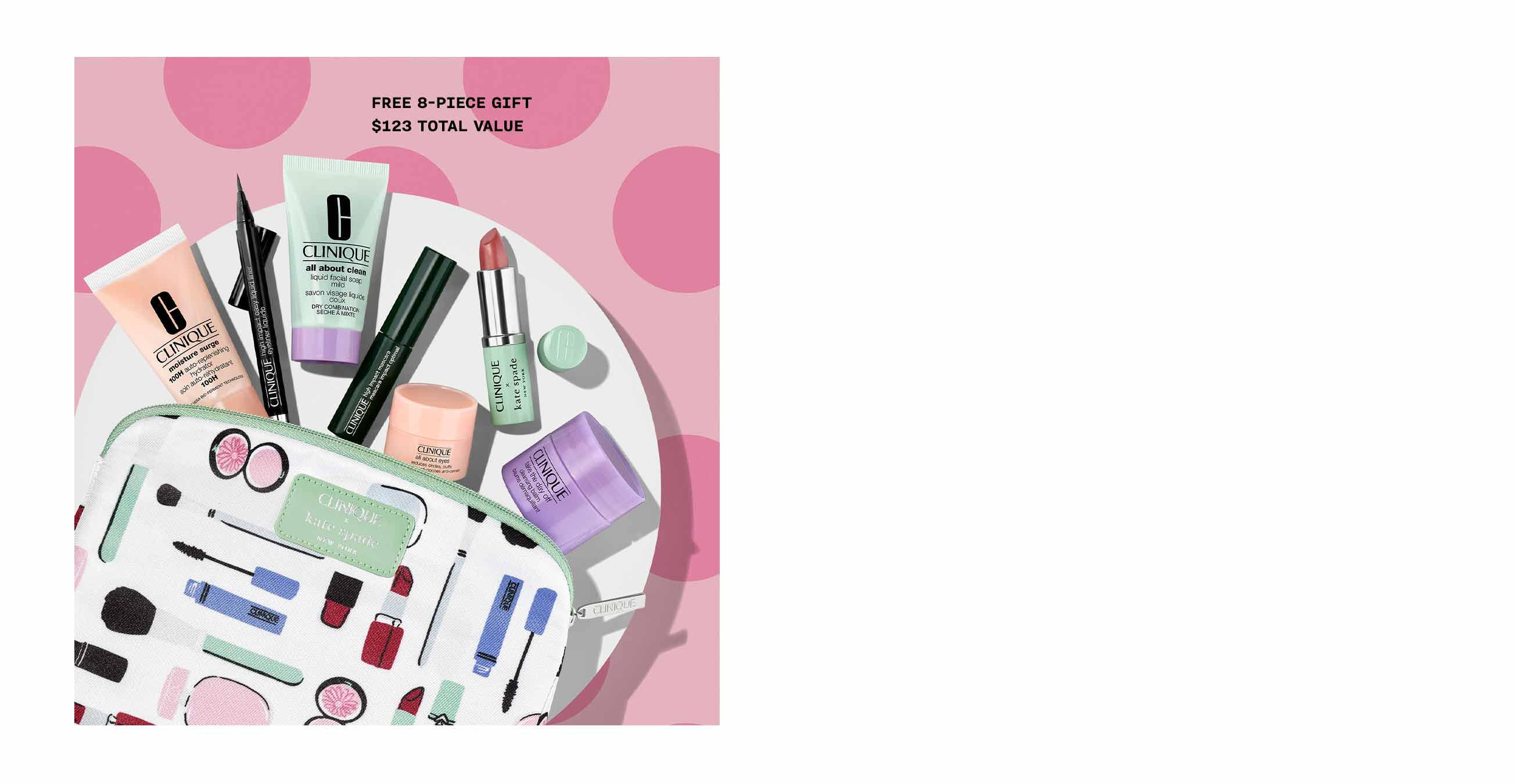 Get 8 pieces free with eligible $55 purchase.*